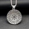 Pendant Retro Nordic Style Viking Round Brand Men's Hip Hop Versatile Necklace