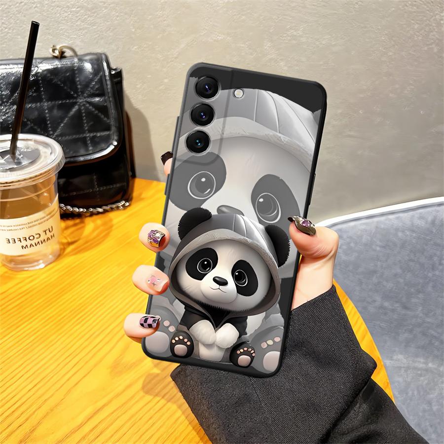 Cute Panda Phone Cover Case for Samsung Galaxy A06 A52 A73 A37 A12 A25 A57 A55 A05 A53 A23 A51 A41 A13 A17 A15 A16 A50 A70 A36