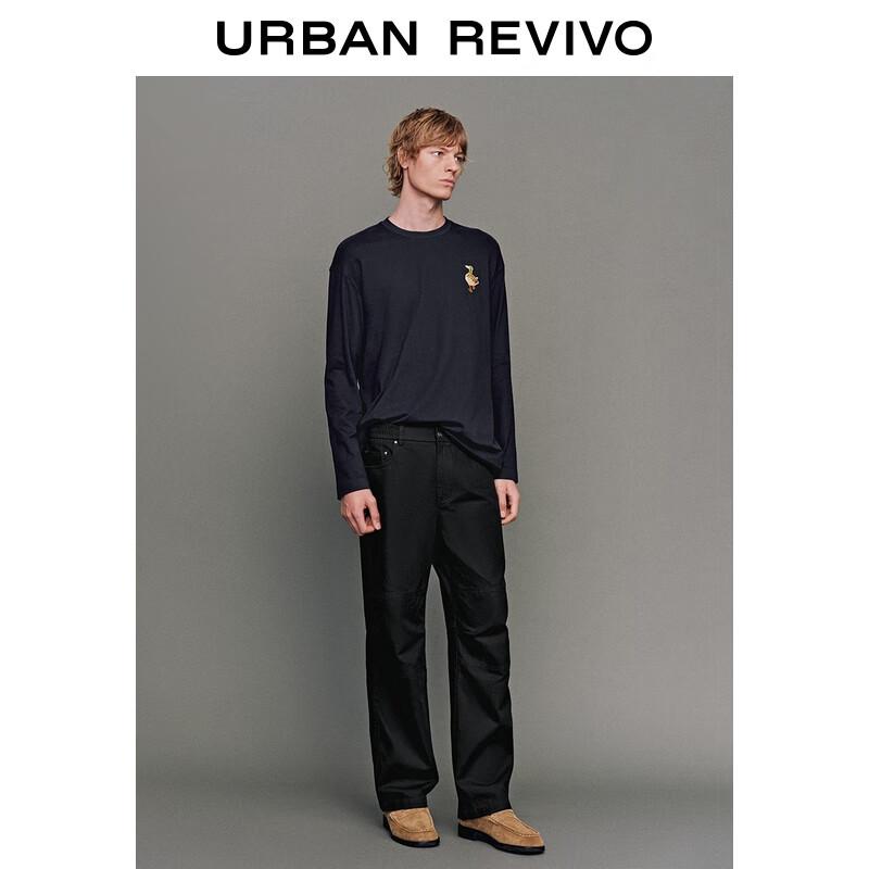 UR 2025 Men s Duck Embroidered Long Sleeve T-shirt M темно-синий