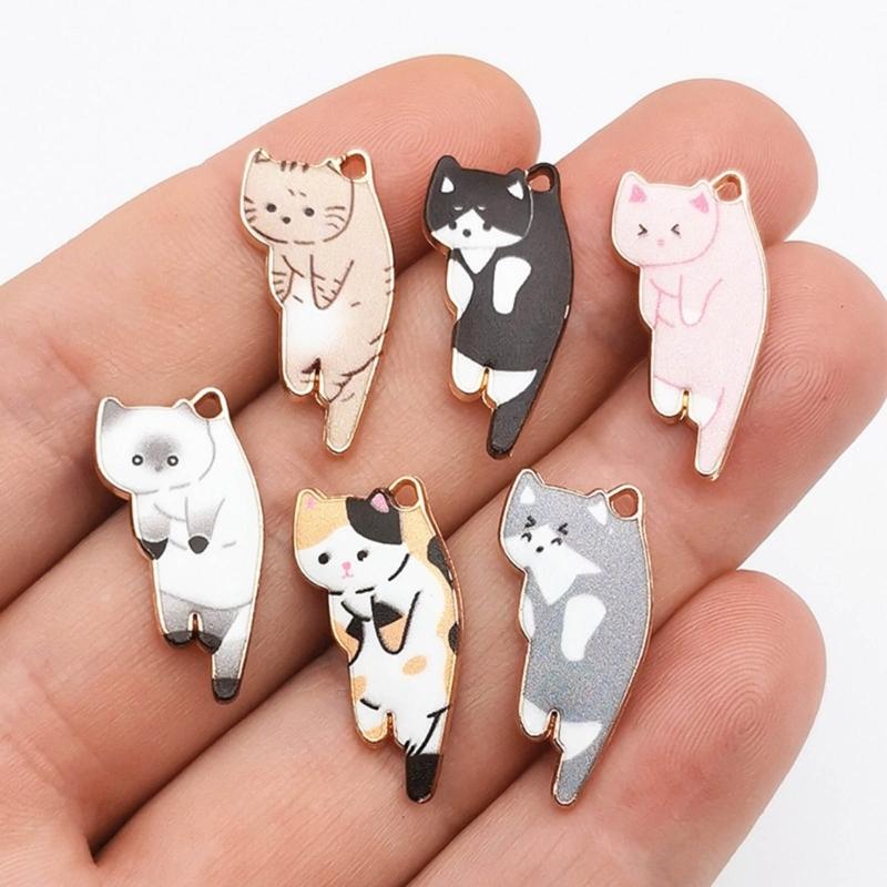 6 Colors Hang Tags Alloy Earrings Jewelry Necklace Pendant DIY Accessories