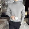 Koreanischer Trend Herbst Winter Pullover Männer Pullover Fleece Futter Rollkragen gestrickt Sweatshirt warme Bottoming Shirts