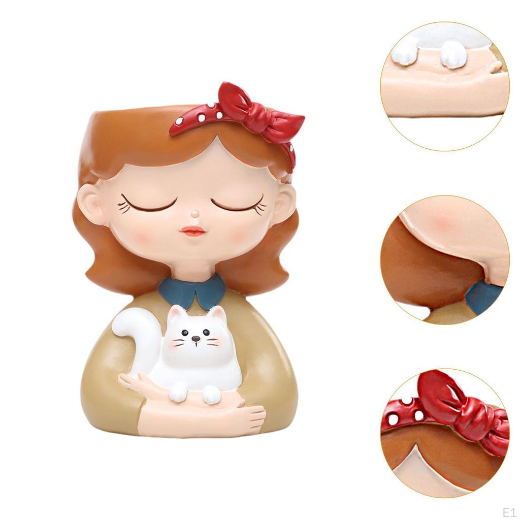 Donica głowa wróżki doniczka kreatywna rzeźba ozdoba kompozycje centralne pojemnik na rośliny