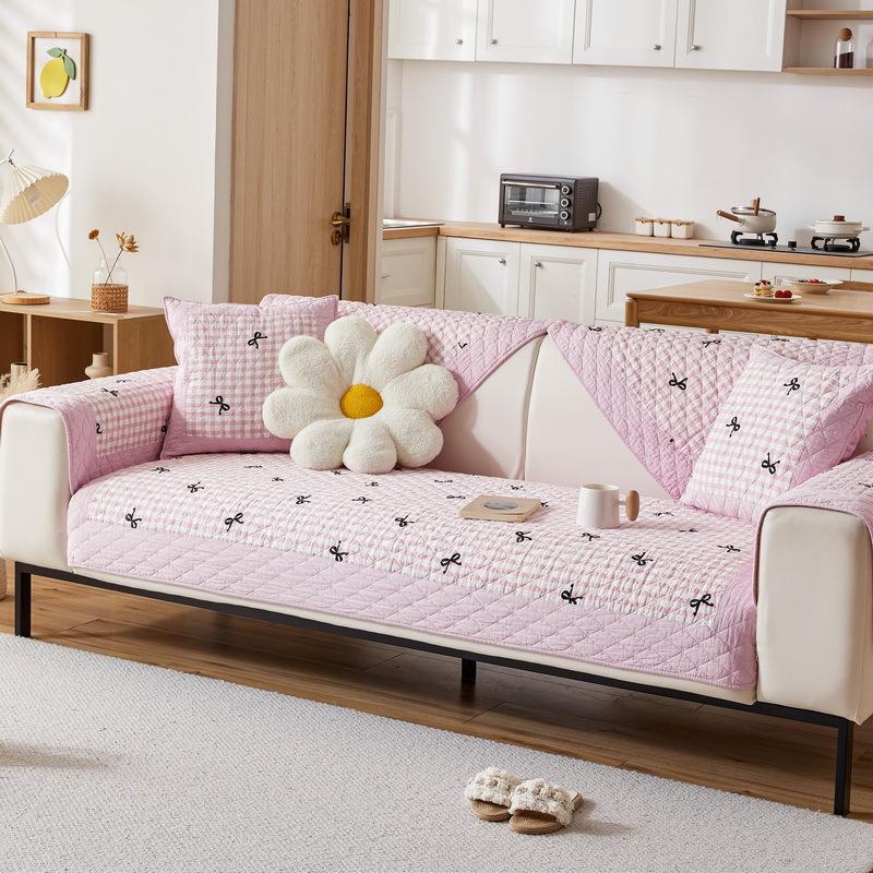 Modern Simple Pastoral Sofa Cushion, Four-Season Universal Fabric Non-Slip Sofa Cover  New Sofa Cushion