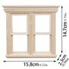 1/12 Maßstab Miniatur Holz Tür und Fenster Modell Ornament - DIY Miniatur Fotografie Requisiten - Saisonale Dekoration - Perfektes Geschenk