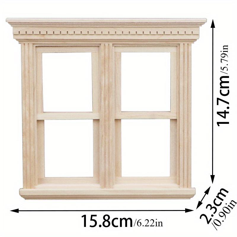 1/12 Maßstab Miniatur Holz Tür und Fenster Modell Ornament - DIY Miniatur Fotografie Requisiten - Saisonale Dekoration - Perfektes Geschenk