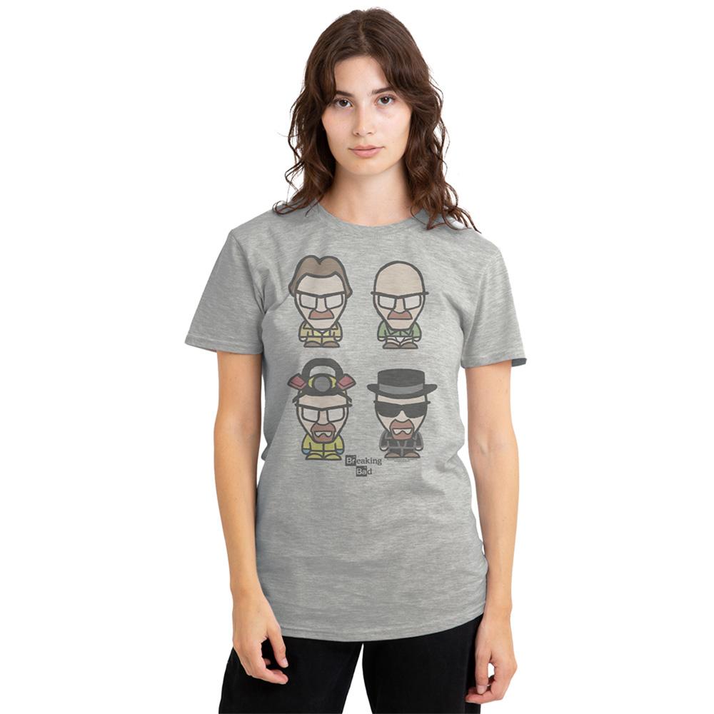 Breaking Bad Womens/Ladies Walter White Faces Heather T-Shirt