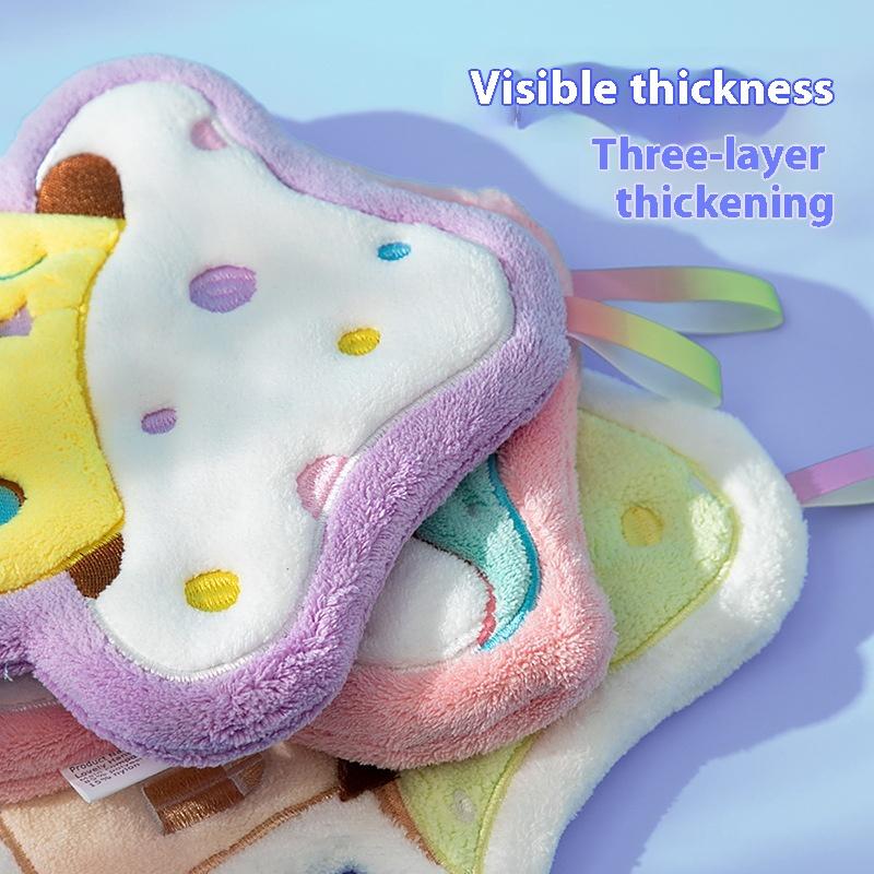 Cute Mushroom House Hand Towel Quick Drying Kitchen Towel Cleaning Rag Coral Velvet Absorbent Hanging Towel Bathroom