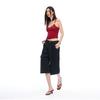 High Waist Loose Multi Pocket Cropped Capri Pants For Women Casual Trousers Trendy Versatile Loose Straight Slimming FigureFlattering Style