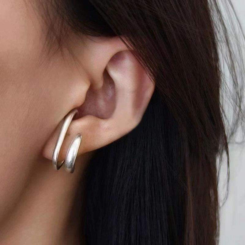 Mode Retro Damen Ohrklemme Ohrring Klassisch C-Form Trendige Earcuff Ohrringe Mädchen Geschenk Einfacher Täglicher Schmuck