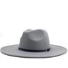 European, American Autumn and Winter Wool Woolen Big Eave Jazz Top Hat Women's Fashion Casual Big Edge Jazz Hat Church Hat