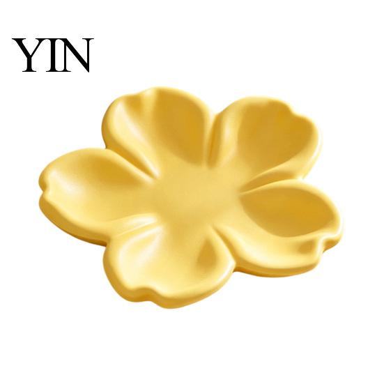 Delicate Desktop Accessory Tray 3D Printed Flower Shaped Jewelry for Rings Necklaces, Decorative Minimalist PLA Storage Plate Organizer, Compact