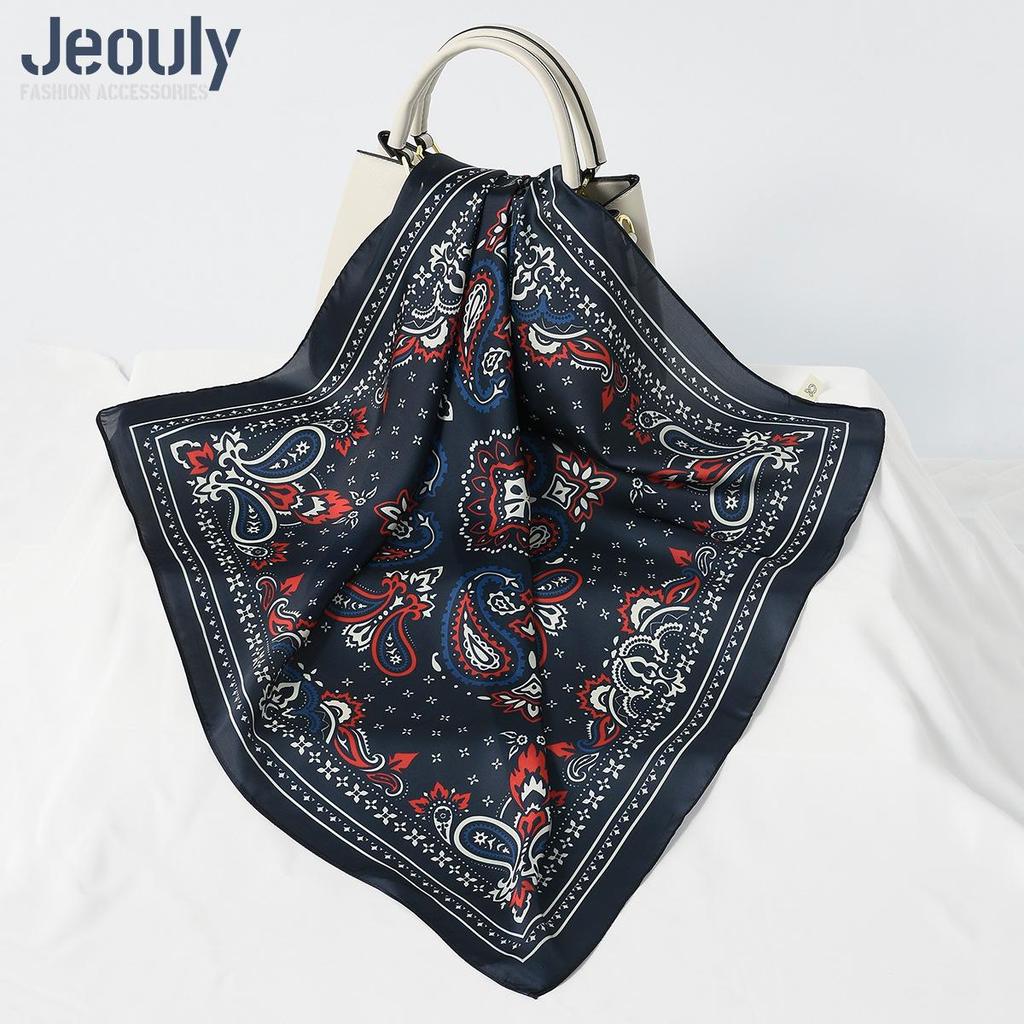 Cross-Border 70cm Silk Cashew Print Scarf - Autumn/Winter Women's Fashion Headscarf