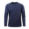 Men's New Style Autumn Winter Outdoor Sports Long Sleeve Sweatshirt Crew Neck Solid Color Minimalist Versatile Teenager Top