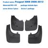 2008 2009 2010 2011 2012 PENTRU Peugeot 3008 Apărător Apărător Flaps de noroi Apărător Flaps de noroi Accesorii Auto Față Spate 4buc