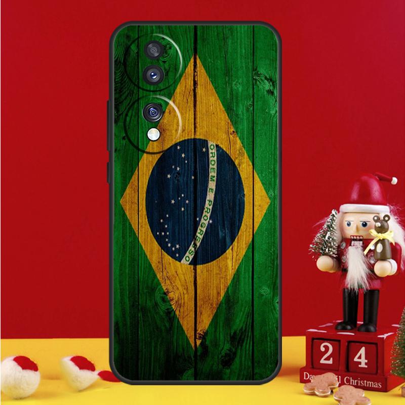 Brazil Flag Case For Honor Magic V5 5 6 7 Pro Honor 200 400 Lite 50 70 90 X7a X8a X8b X9a X9c X9b Cover