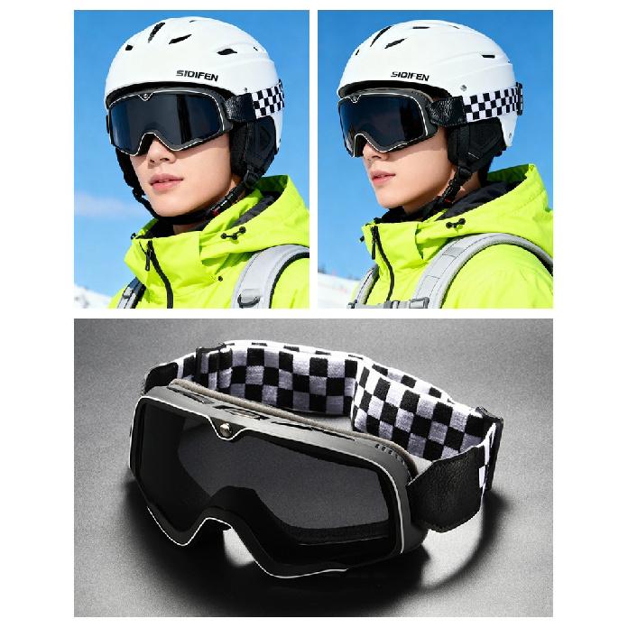 Motorcycle ski goggles, Harley off-road riding goggles, windproof and sandproof motorcycle helmet goggles, strap-on goggles, bubble goggles