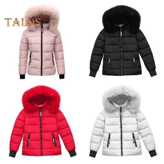 Winter-Daunenmantel, gepolstert, mit Kapuze, Taschen, Reißverschluss, Parka, winddicht, wärmespeichernd, schmale Passform, Übergröße, tägliche Oberbekleidung für kaltes Wetter, Baumwolljacke