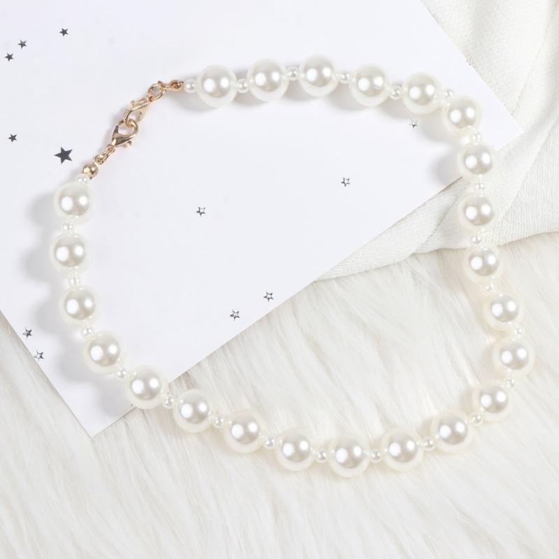 2pcs Lovely Baby Girls Imitation Pearls Pendant Necklace Bracelet Set Children Kids Jewelry Bangle Sets Xmas Gifts