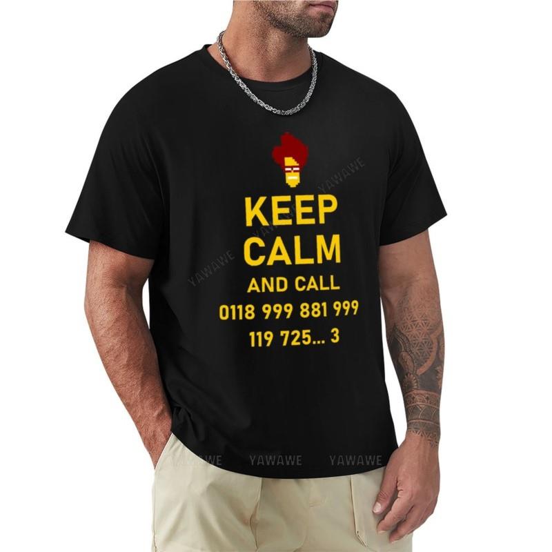 Keep Calm And Call 0118 999 881 999 119 725 3 It Crowd Tshirt Hippie Clothes Anime Unisexs Tshirts