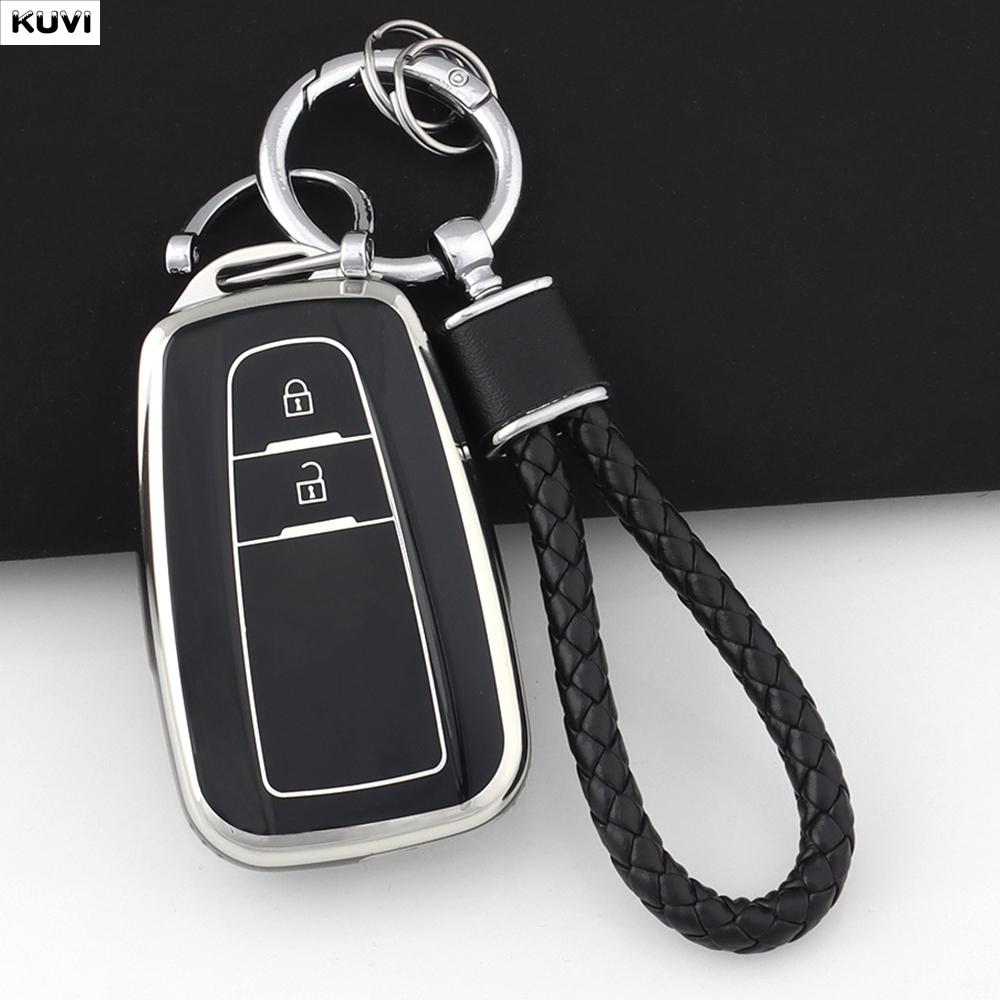 2 Buttons Tpu Auto Smart Key Fob Cover Case Keyless Housing Fit For Toyota Corolla Prius Camry Chr C-Hr Rav4 Altis Land Cruiser Prado