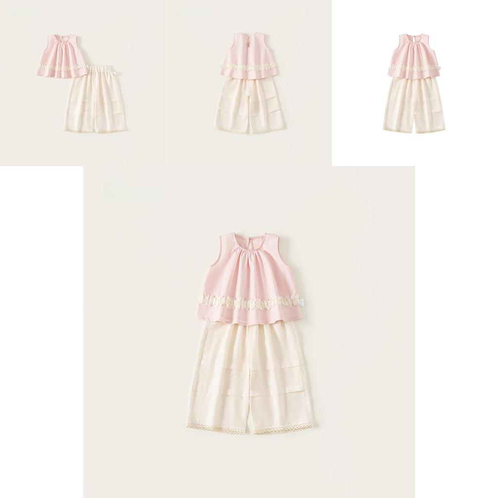 Girl Toddler Summer Sleeveless Cotton Fruits Pajama Set For Kids