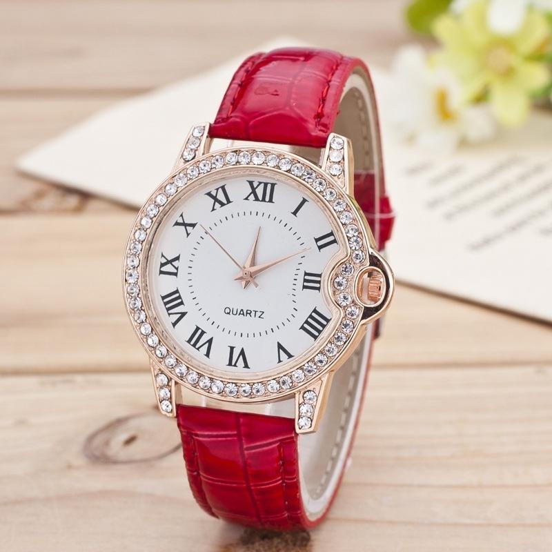 Rose Crystal Women Bracelet Quartz Wrist Gift