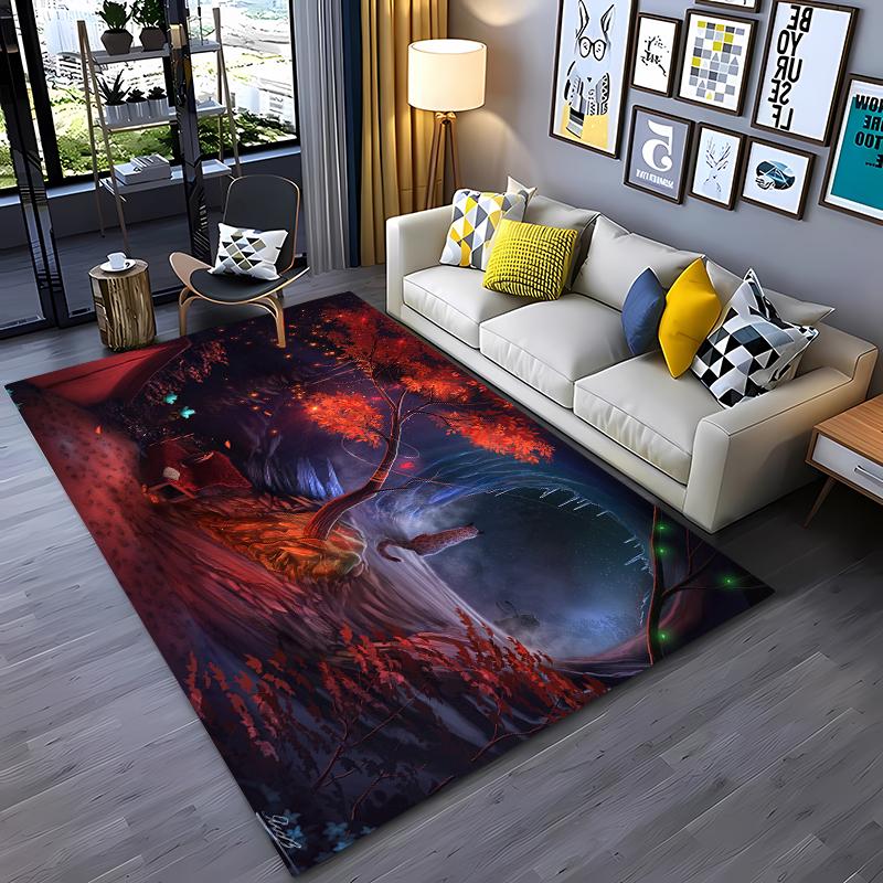 3D Artwork Trees Printing Large Area Carpets for Home Living Room  Kids Bedroom Sofa Doormat Kitchen Floor Rugs Anti-slip  Decor