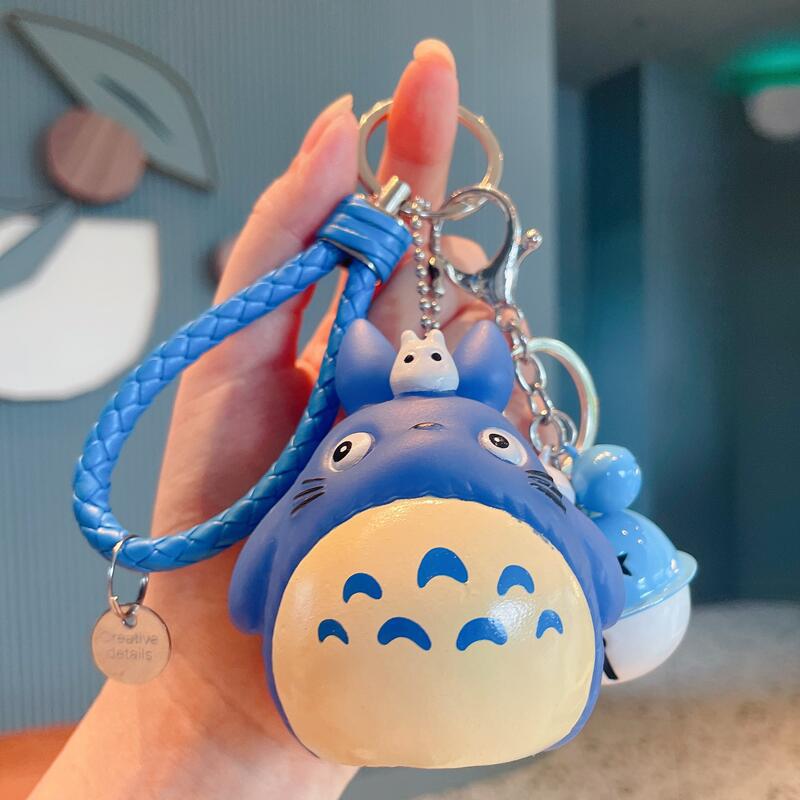 Kľúčenka Totoro Kreslený Anime Roztomilá Mačka Bábika Figúrka Totoro Kožený Remienok Krúžok na kľúče Taška Kľúčenka do auta Vianočné Darčeky