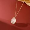 Original S925 Sterling Silver Fashion Natural Chalcedony Tulip Pendant Light Luxury Senior Necklace Female Clavicle Chain