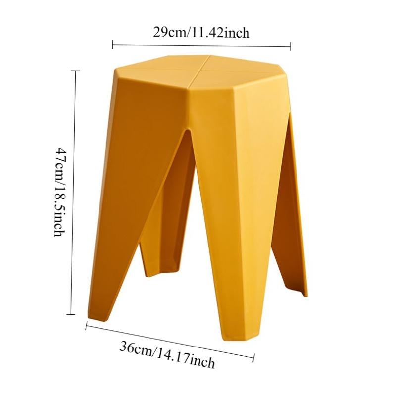 Modern Creative Household Simple Dining Stool Thickened Stackable Dressing Stool Light Luxury Fashion Plastic Stool for Home
