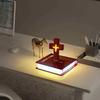 Magnetic Levitating Cross Night Light Book Base Color Changing LED Floating Lamp Desktop Decor