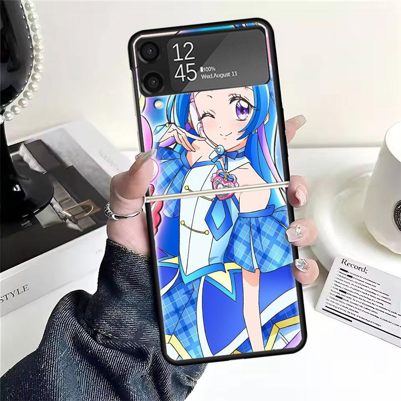 Pretty Cure Anime Cases For Samsung Galaxy Z Flip 4 5 6 7 3 Z Flip7 Flip6 Flip4 Flip5 Flip3 5G Hard Shockproof Fundas Cover