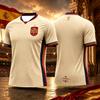 2026 Spanien Fußballtrikot T-Shirt Herren und Damen Sommer Sportshirt Atmungsaktiv Schnelltrocknend Familien-Partnerlook Kleidung Tee