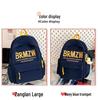 Color Block Canvas Backpack for Girls – Large Capacity School Bag