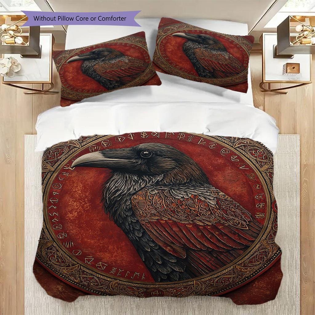 Eagle Pattern Bedding Quilt Set Quilt Cover Pillowcase Home Decoration Birthday Gift (1 * duvet cover + 2 * pillowcase, without core)