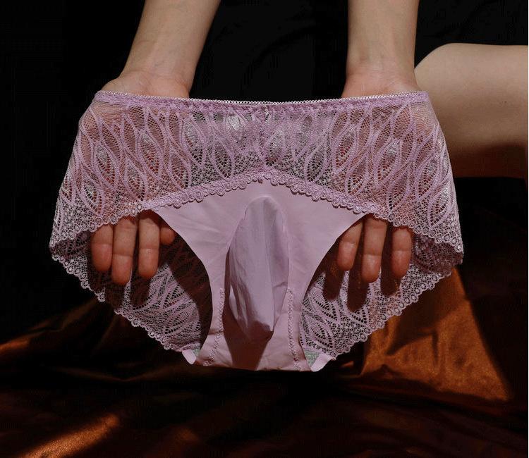 Men's lace underwear with jj set, oily stockings underwear, ultra-thin and breathable summer fully transparent briefs