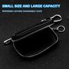 AEL1 1PCS Car Leather Key Case styling Keychain Genuine Leather  Car Logo Key Chain Bag Skoda Karoq Kamiq Fabia Yeti VRIS Octavia a5