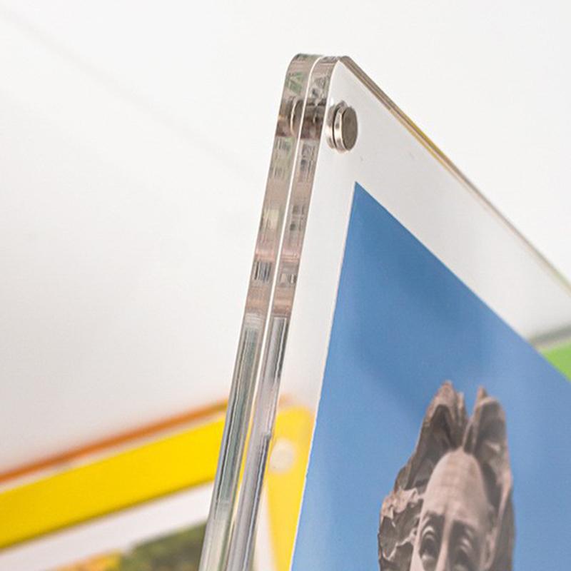 1 Stück Transparenter Fotorahmen Acryl Magnetischer Display-Rahmen Poster-Display-Ständer 2 mm Für Zimmer Schreibtisch Hausdekoration