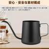Kaffeekanne, Kaffeefilterkanne, Kaffeekessel, 350 ml, Schmaler Ausguss, Hängender Stil, für Handaufguss, mit ausgestelltem Design, Schwarz, Perfektes Geschenk für Geburtstage,