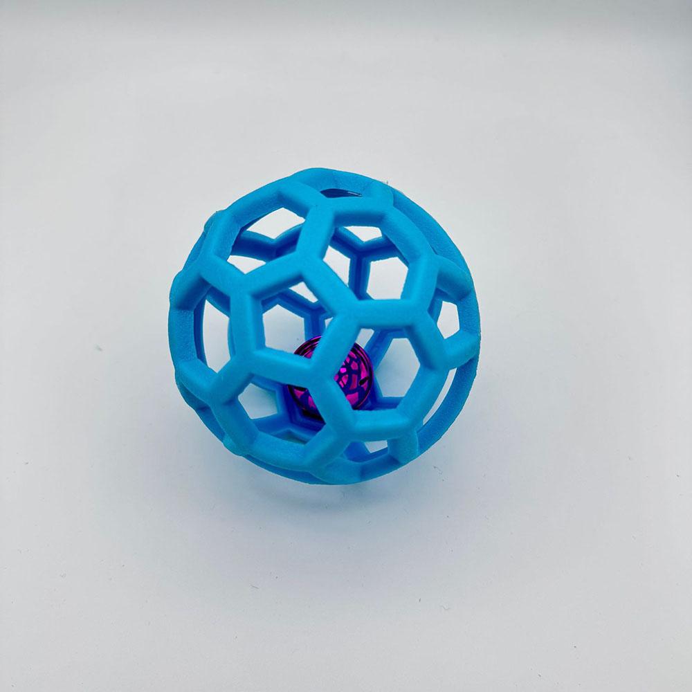 Hundespielzeug Ball, Haustier Langeweile Abbau Glockenball, Interaktives Spielzeug für Hunde, Lustiger Kau-Ball mit Glocke
