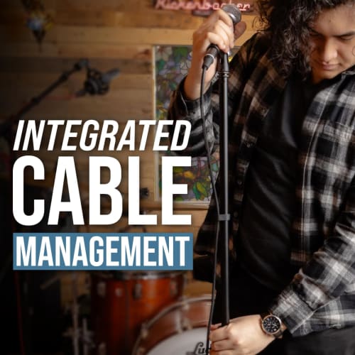 Shure by Gator SH-RBMICSTAND10 Microphone Stand, Straight Type, Vibration-Dampening 10" Round Base