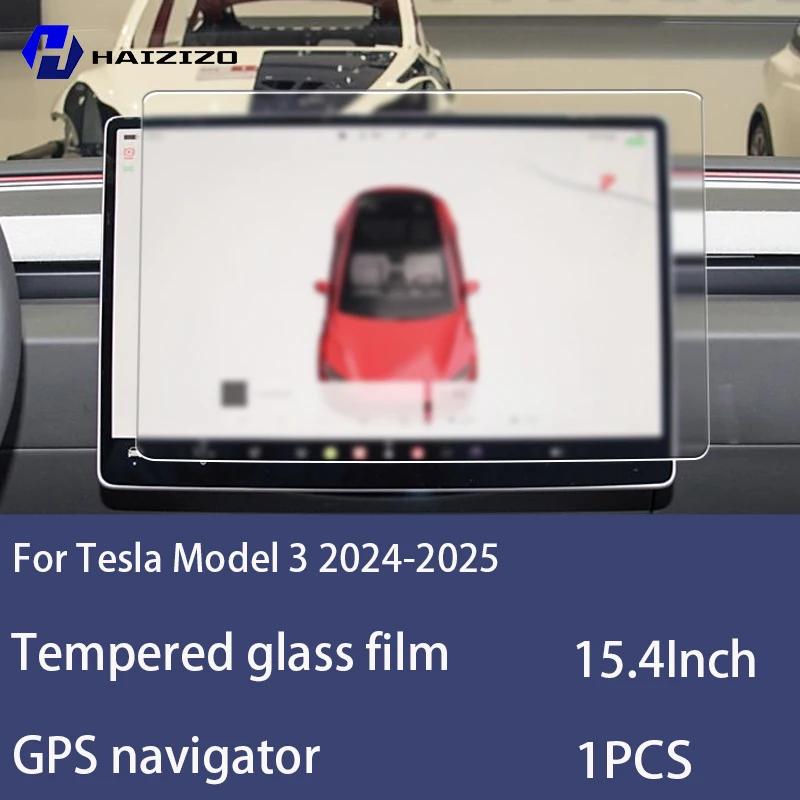 For Tesla Model 3 2024-2025 Tempered Glass Car Navigation Screen Protector Film Dashboard Monitor Screen Protective Film Refit