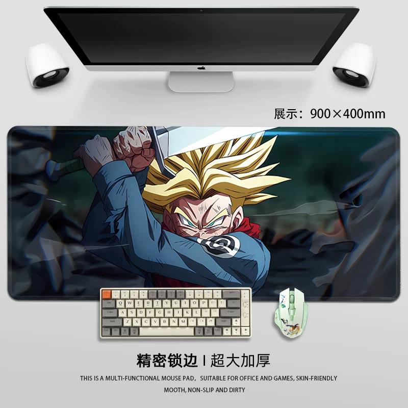Men Boys Mouse Pad Cartoon Anime Dragon Ball Leather Mouse Pad Son Goku High Definition PrintingPad Large Game Mouse Pad Laptop Keyboard Pad
