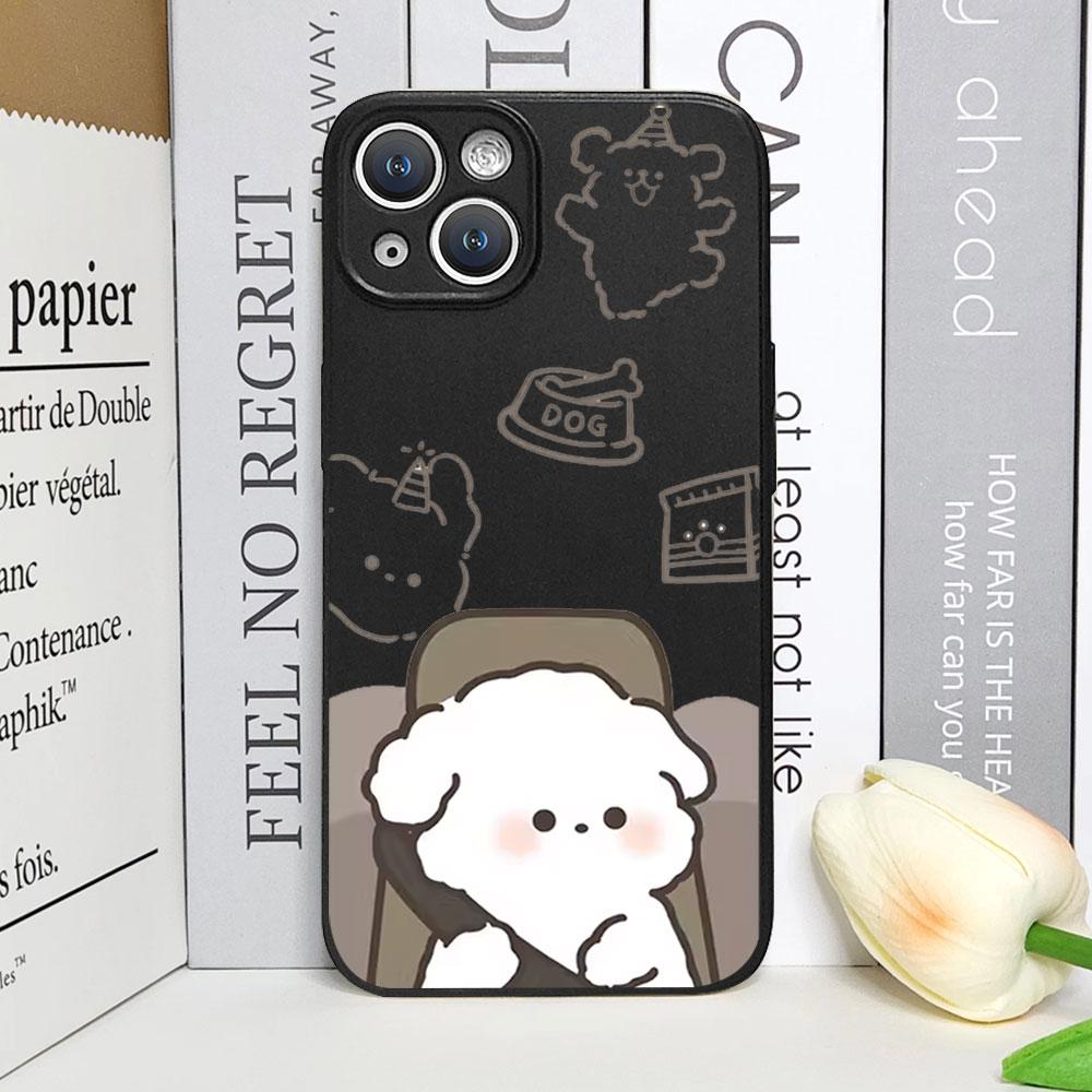 Funny Cartoon Dog Phone Case for Iphone 13 12 11 14 15 16 Pro Max XS MAX X Soft Covers for Iphone 7 8 14 Plus SE20 Couple Fundas
