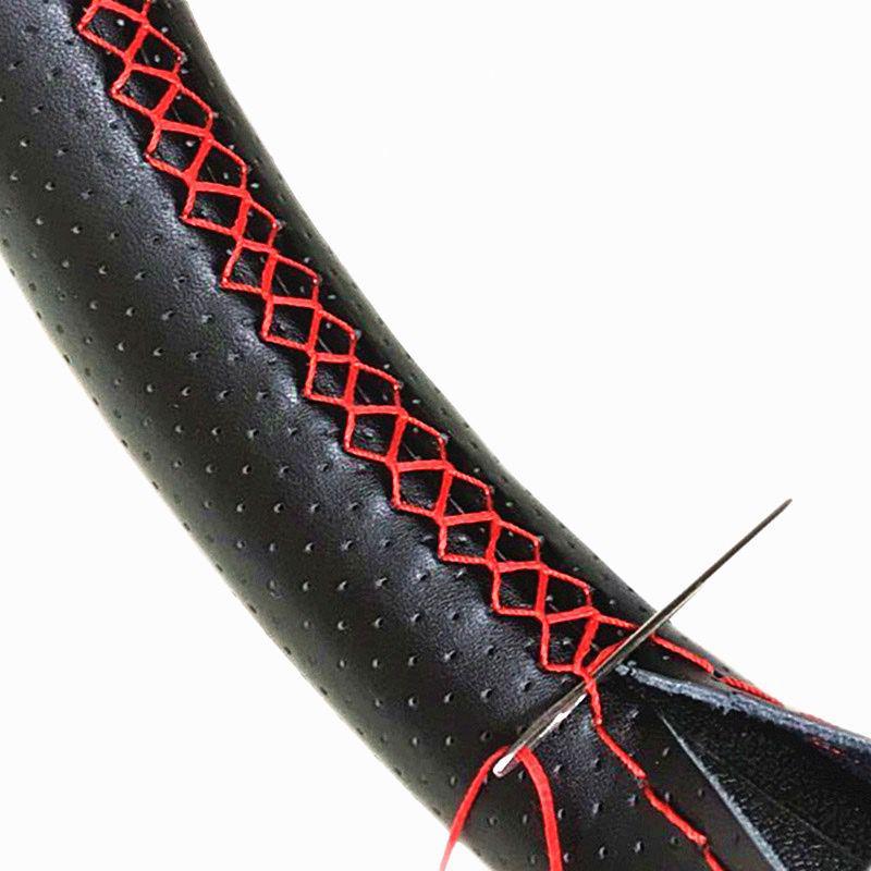 Hand-Sewn Full-Hole Car Steering Wheel Cover Sleeve