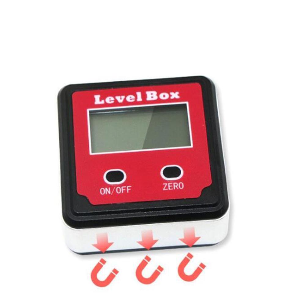 Red Precision Digital Protractor Inclinometer Level Box Angle Finder Bevel Box with Magnet Base