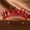 DIEZI 8 Colors Baroque Luxury AB Rhinestone Crystal Tiara For Women Wedding Party Elegant Bridal Bride Crown Hair Accessories