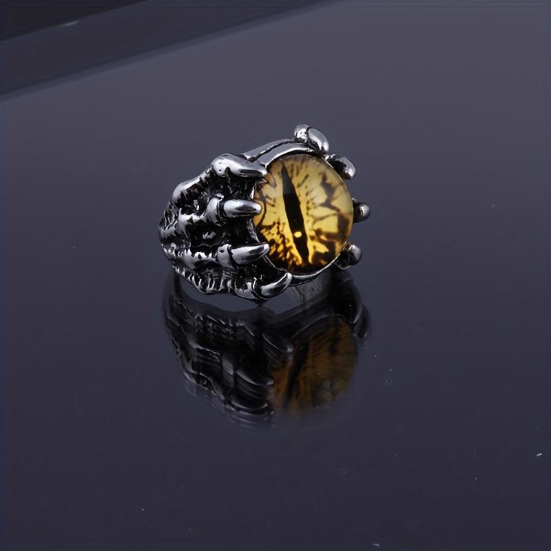Bagues Réglables Personnalité Rétro Œil Maléfique Griffe de Dragon Griffe de Loup Ouverture Réglable pour Hommes Halloween Punk Style Sombre Bijoux de Doigts Cadeaux