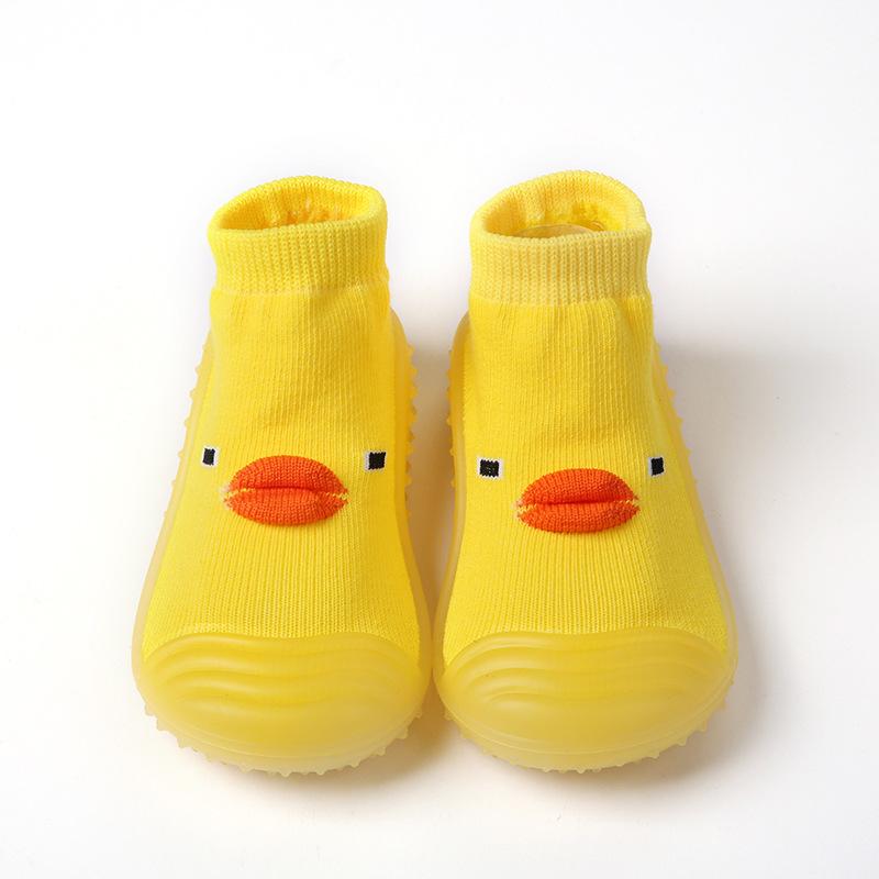 

Baby Floor Socks and Shoes with Anti Slip Soft Sole Silicone Cute Little Duck Walking Socks and Shoes 11.5cm