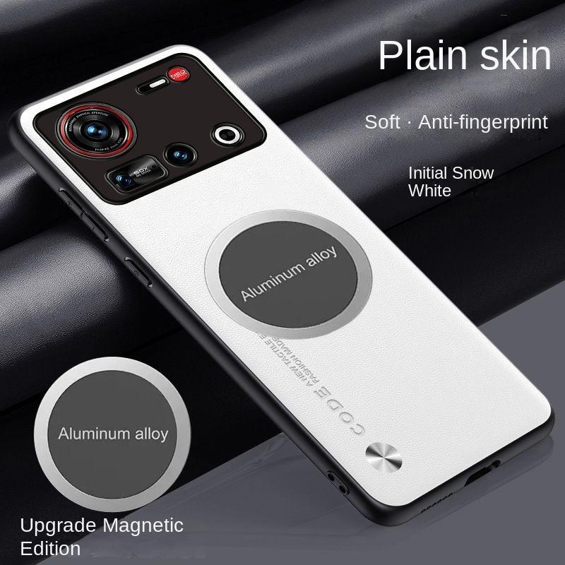 For Nubia Z80 Ultra Case Soft Vegan Leather Magnetic Protective Back Cover Case For Nubia Z70 Z60 Z80 Ultra Z60S Pro Phone Shell